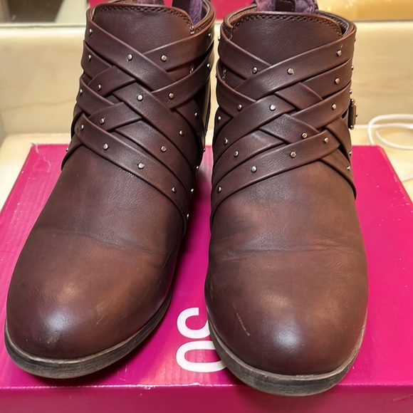 Ankle Boot size 8 Wine color - Picture 4 of 9